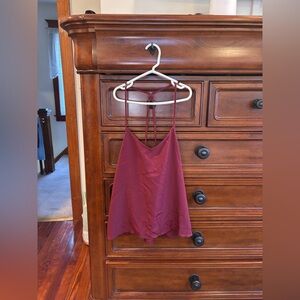 Hollister Burgundy Strappy Back Cami Tank – Size S
